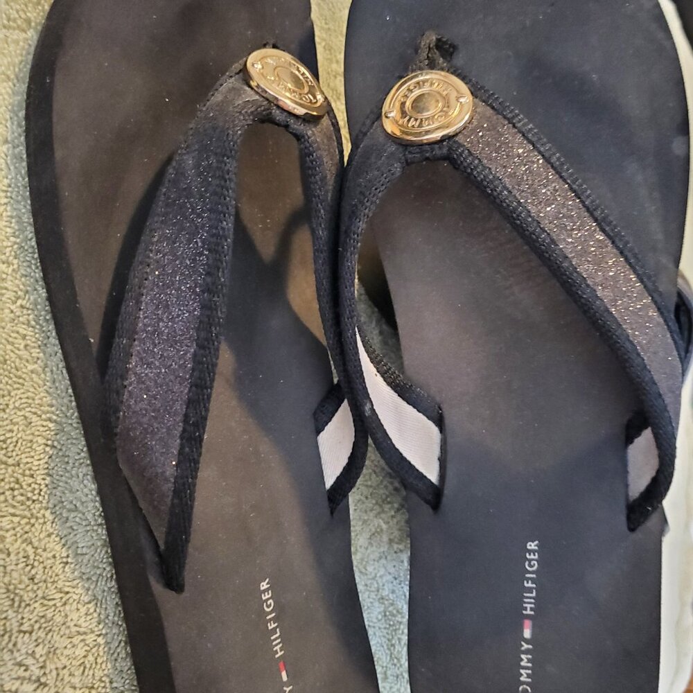 Tommy Hilfiger Black Flip Flops
